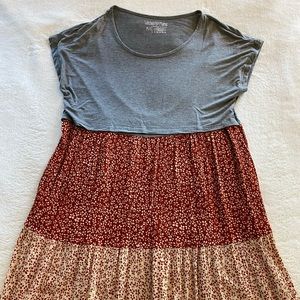 Latched Mama Printed Tiered Nursing Dress